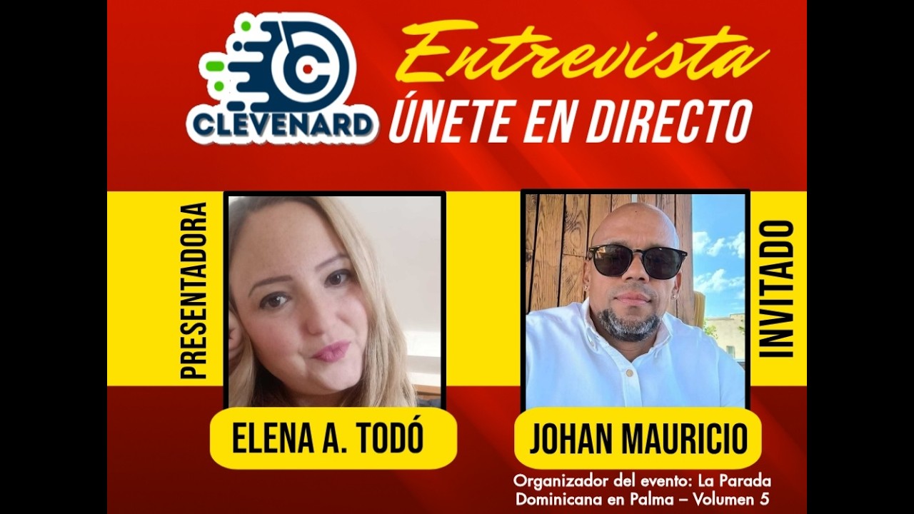 Entrevista en directo a Elena A. Todó y Johan Mauricio en Clevenard TV.